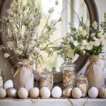 neutral-easter-mantel-decor-with-mirror