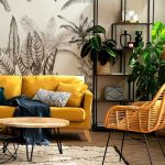aesthetic-modern-living-room-with-tropical-wall-murals
